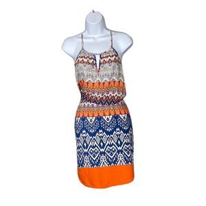 Braeve Halter Keyhole Patterned Dress Size L